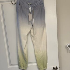 Rails women’sGradient Joggers - Blue, White, Lime Green